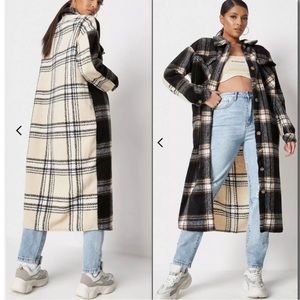 Plaid Wool Coat